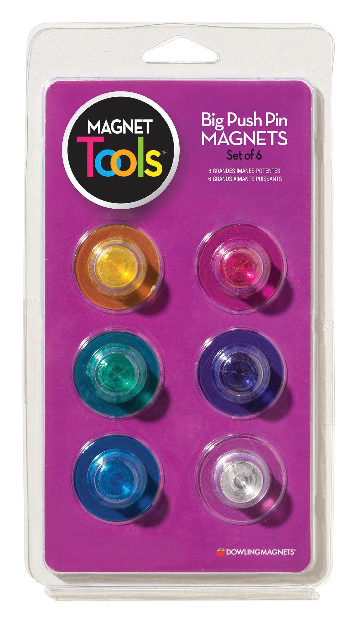 Dowling Magnets Hero Magnets, Big Push Pins, Set of 6